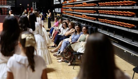Ensayo de las candidatas a Fallera Mayor de Valencia 2027.