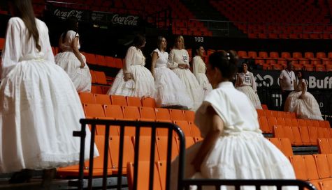 Ensayo de las candidatas a Fallera Mayor de Valencia 2027.
