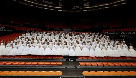 Ensayo de las candidatas a Fallera Mayor de Valencia 2027.