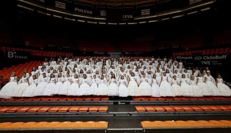 Ensayo de las candidatas a Fallera Mayor de Valencia 2027.
