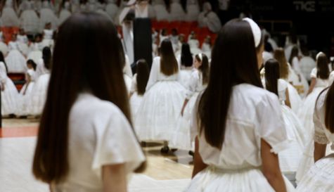 Ensayo de las candidatas a Fallera Mayor de Valencia 2027.