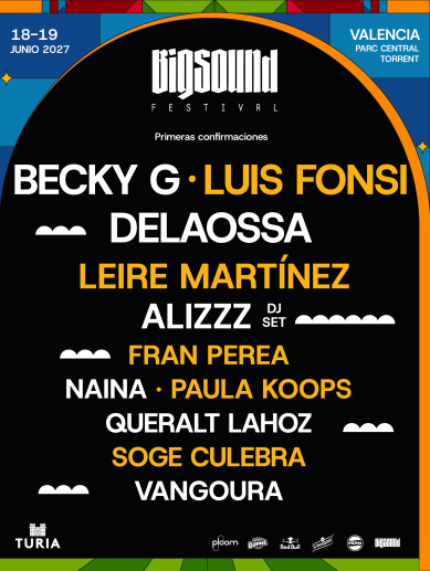 Primer avance de cartel de BIGSOUND Valencia 2027, que se celebra los días 18 y 19 de junio en el Parc Central de Torrent / BIGSOUND Primer avance de cartel de BIGSOUND Valencia 2027, que se celebra los días 18 y 19 de junio en el Parc Central de Torrent / BIGSOUND
